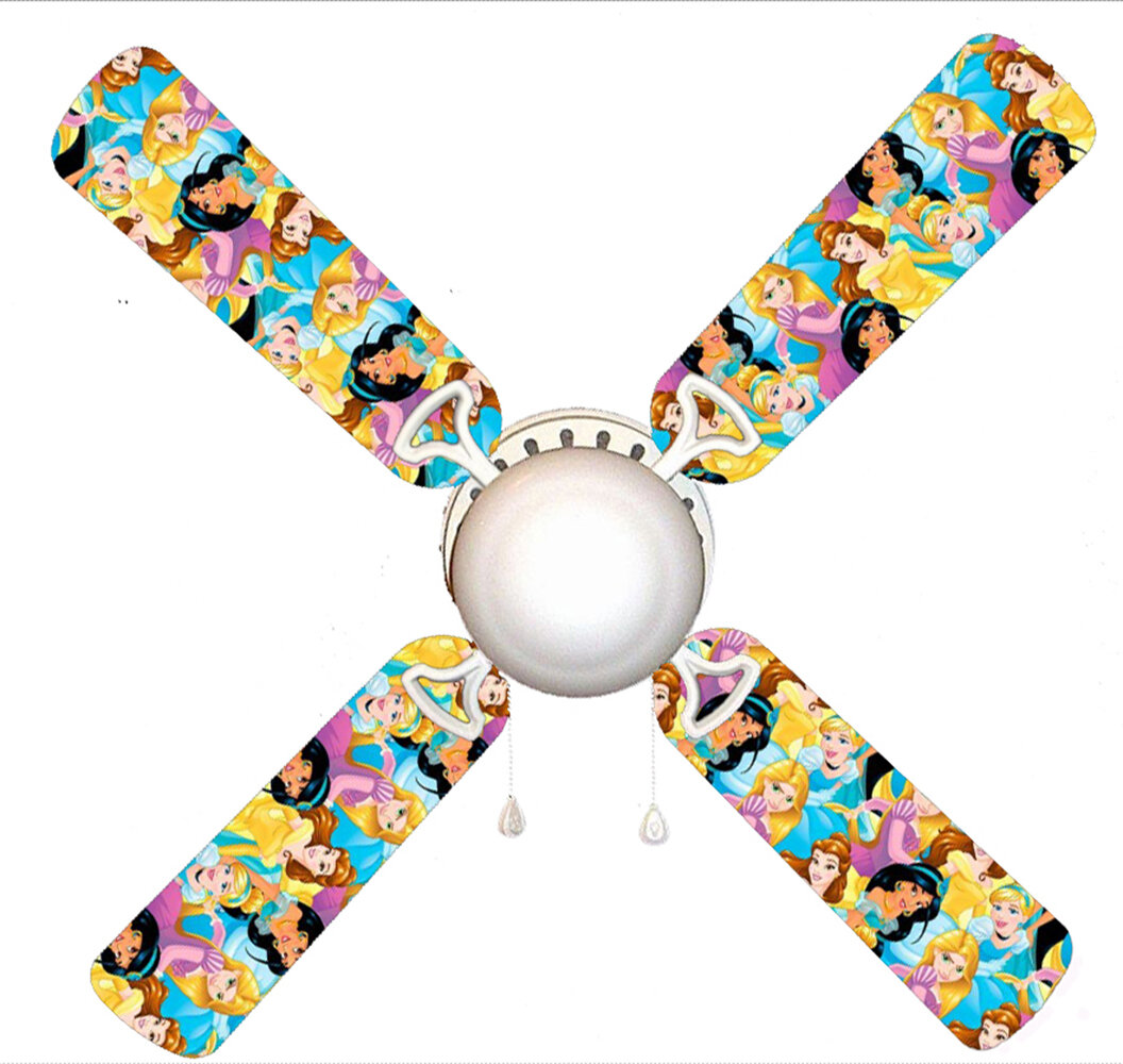 888 Cool Fans 42 Disney Princesses 4 Blade Ceiling Fan Light Kit