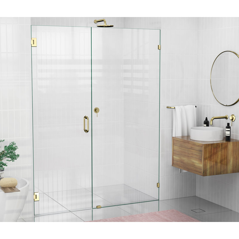 Glass Warehouse 62 X 78 Hinged Frameless Shower Door Wayfair