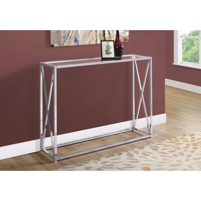 Breakwater Bay Geisler Console Table  Table Top Color: Chrome