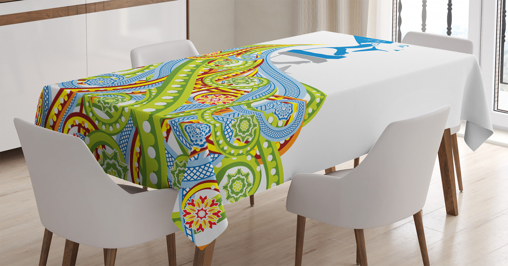 Ambesonne Kitchen 3 Size Decor Rectangle Tablecloth Dining Room Table Cover