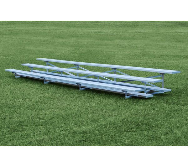 3 Row Aluminum Bleachers Bench by Highland Products