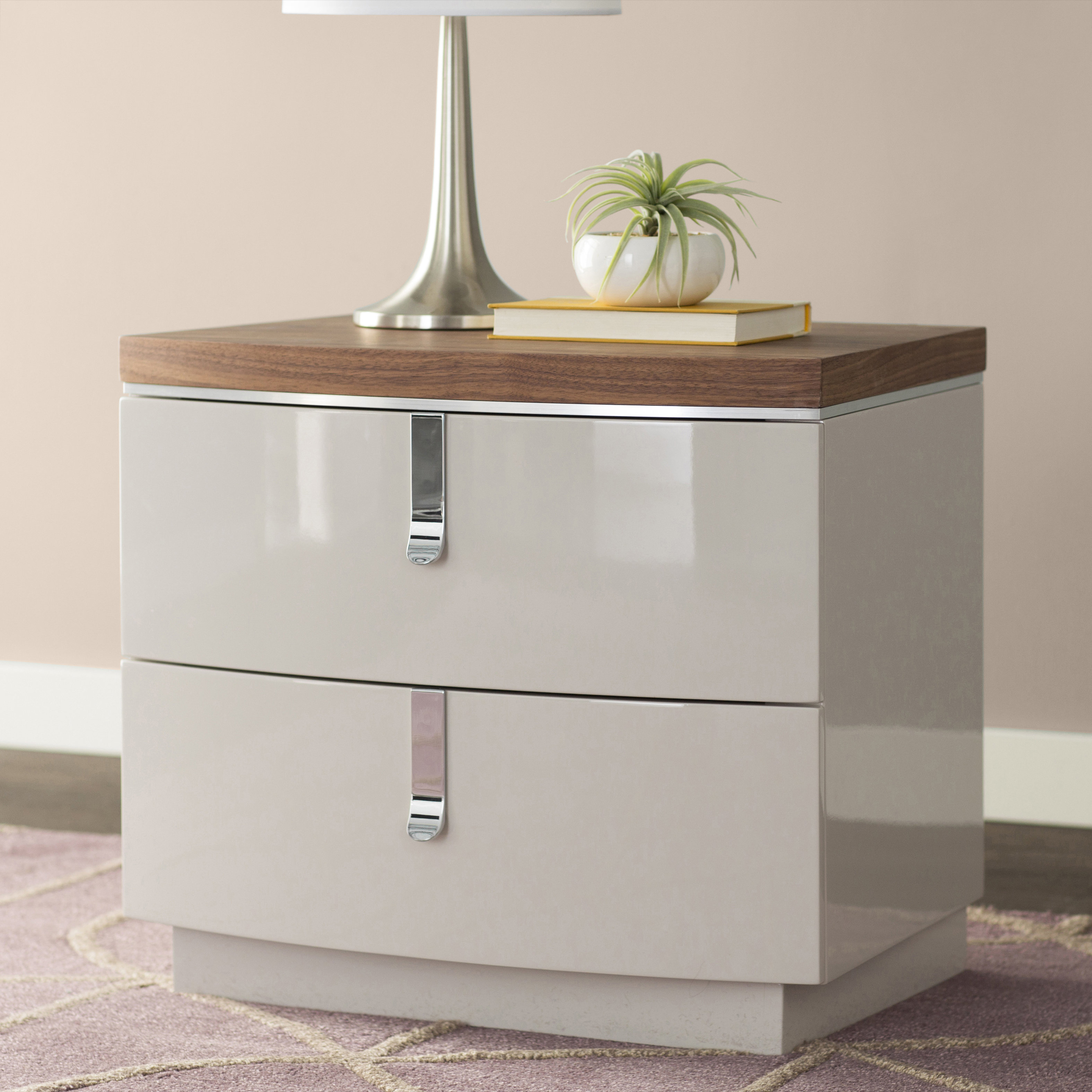 Wade Logan Canonsburg 2 Drawer Nightstand Reviews Wayfair