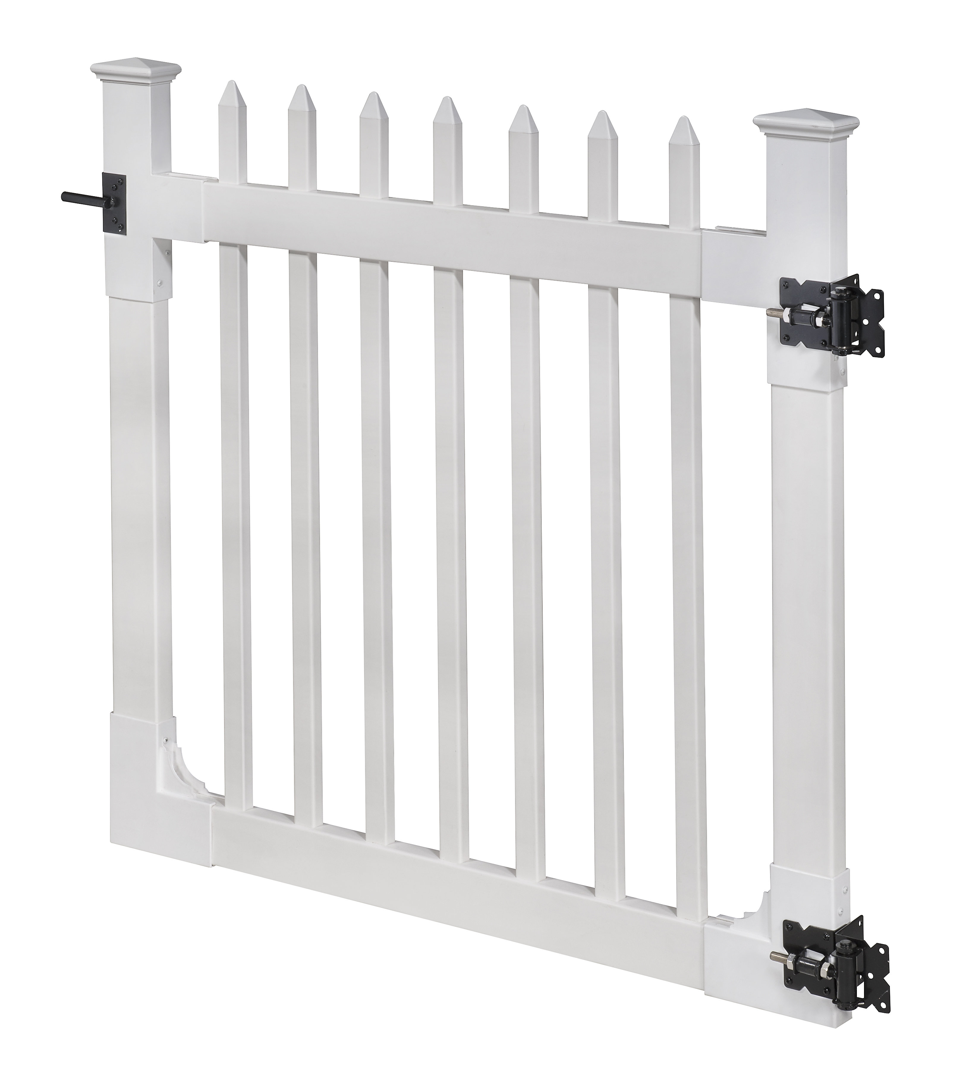 STAINLESS STEEL VINYL FENCE GATE LATCH BLACK WHITE OR WOOD FENCE GATE 