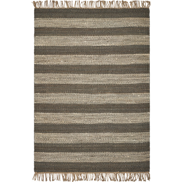 Lint Handwoven Flatweave Brown/Ivory Area Rug by Breakwater Bay
