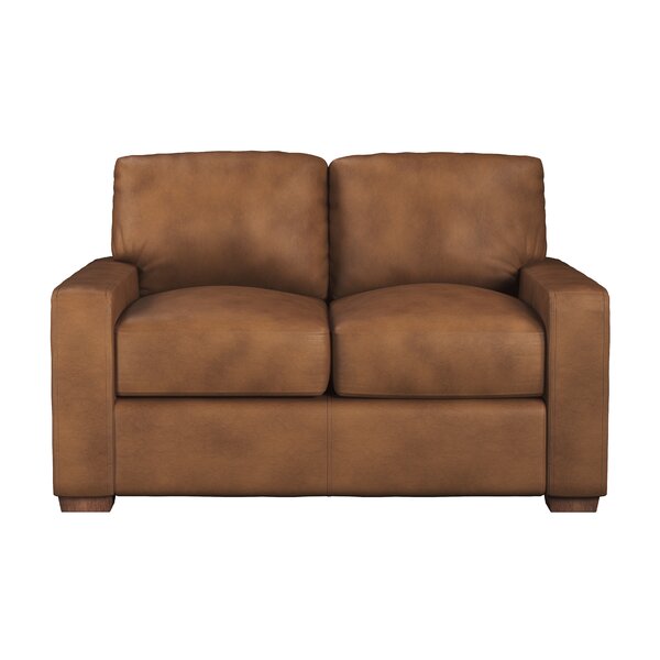 Blanca Leather Loveseat By Westland And Birch