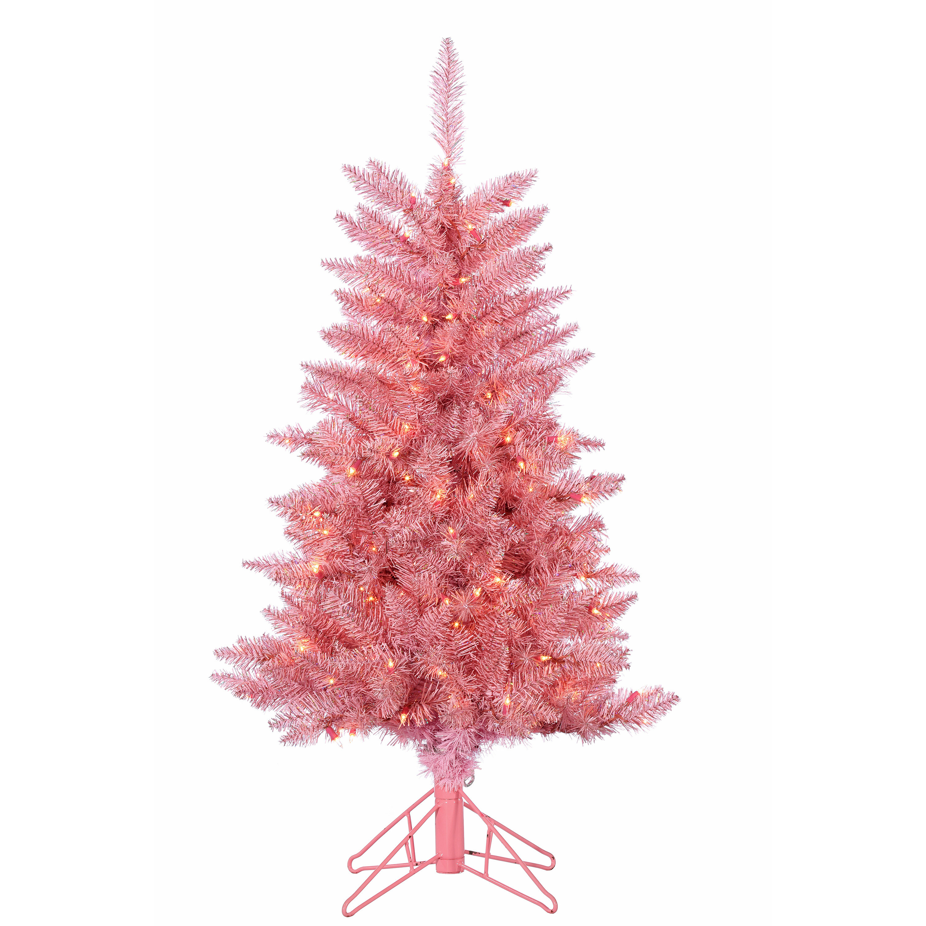 Sterling Inc Pink Artificial Christmas Tree With Clear Lights Sterling Inc Pink Artificial Christmas Tree With Clear Lights Stand Reviews Wayfair