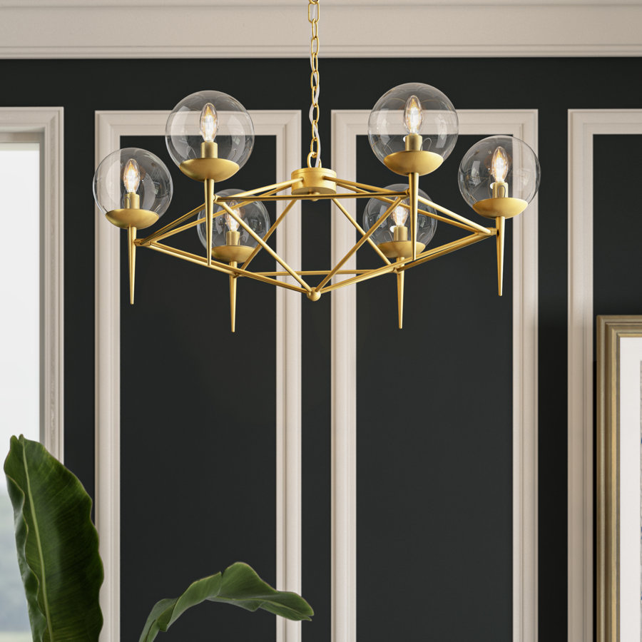 Jaidan 6 - Light Unique / Statement Modern Linear Chandelier