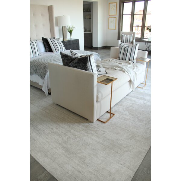 Sanctuary Hand Woven Silk Ivory Area Rug by Exquisite Rugs
