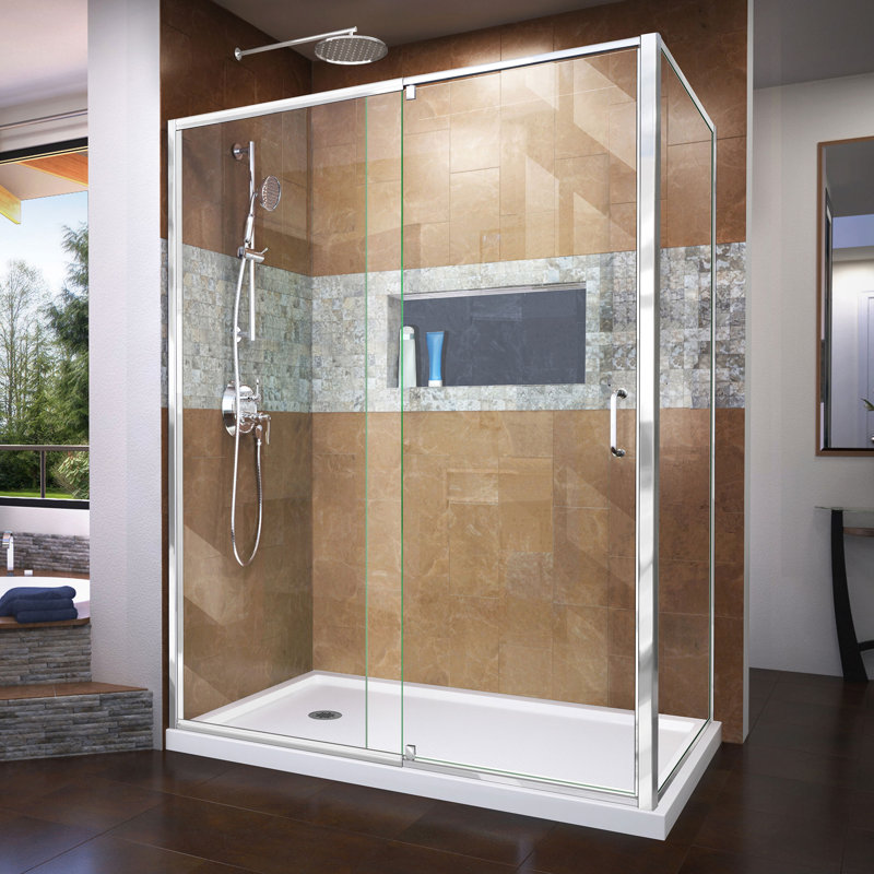 Dreamline Cabine De Douche Rectangulaire Pivotante 60 Po X 74 75