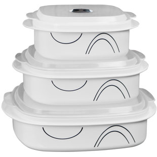 Kitchenaid Microwave Cookware Wayfair Simple Lines Microwave Cookware 3 Container Food Storage Set