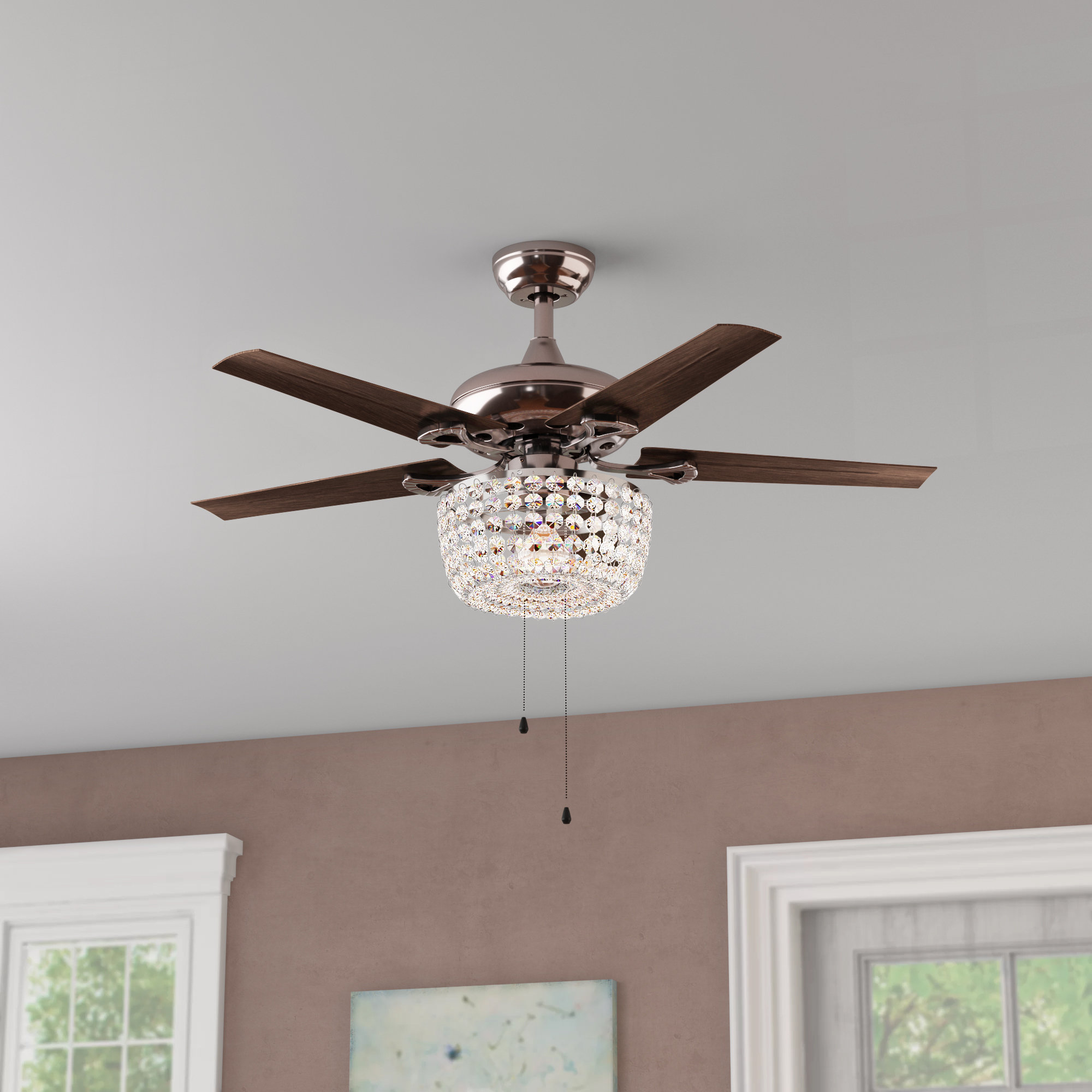 Astoria Grand 43 Aslan 5 Blade Ceiling Fan Light Kit Included