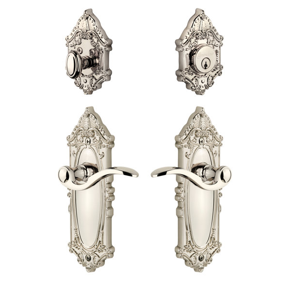 Grande Victorian Single Cylinder Handleset with Bellagio Lever by Grandeur