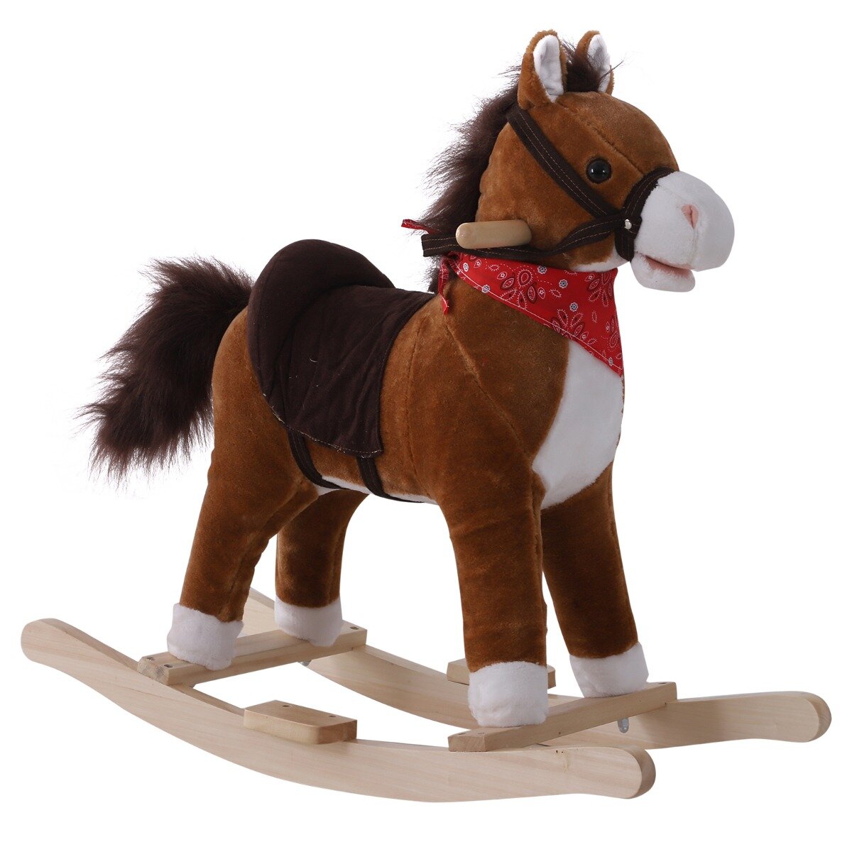 qaba plush rocking horse