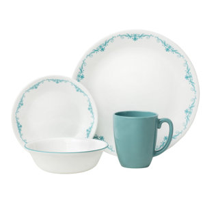 Livingware Garden Lace 16 Piece Dinnerware Set, Service for 4