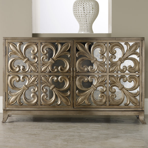 Melange Fleur-de-lis Mirrored Sideboard by Hooker Furniture