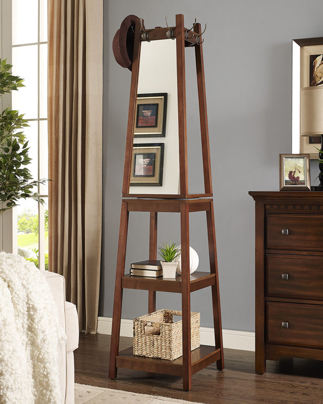 Coat Rack With Mirror Roundhill Furniture Vassen Swivel Coat Rack With 100Tier Storage And 11 Coat Rack With Mirror Roundhill Furniture Vassen Swivel Coat Rack With 100Tier Storage And 11