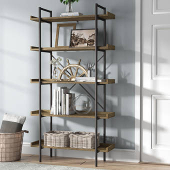 Mercer41 Bremen Geometric Bookcase Wayfair