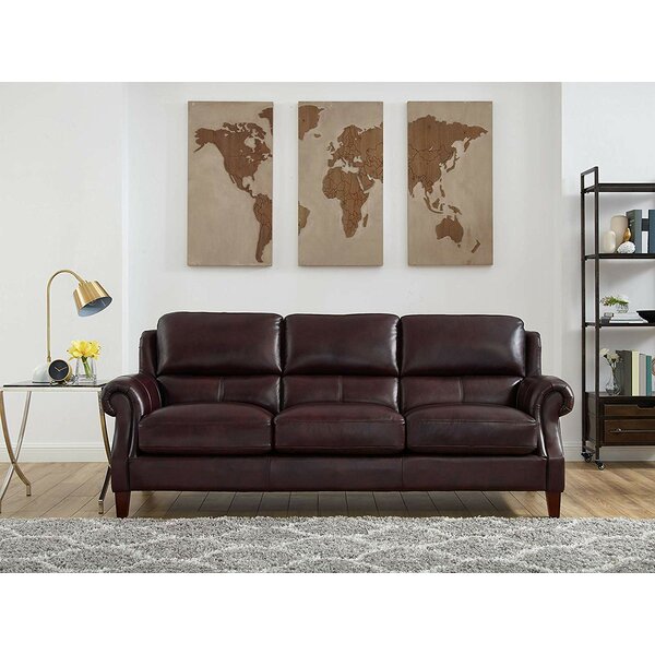 Floodwood Leather Sofa By Red Barrel Studio