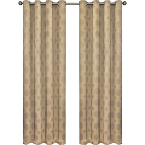 Little Italy Geometric Blackout Thermal Grommet Single Curtain Panel