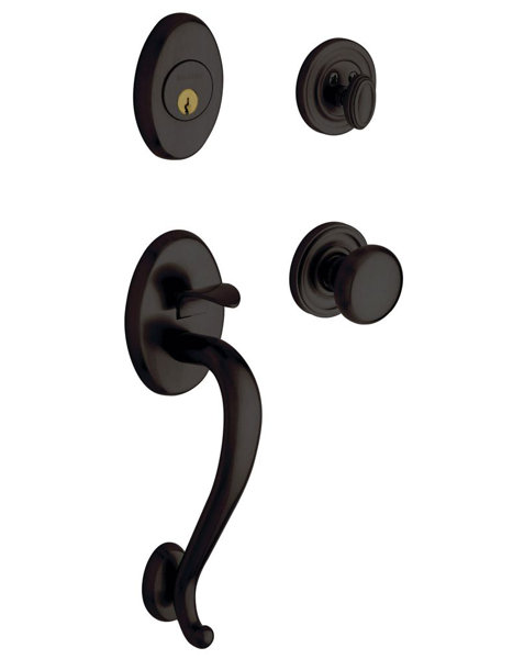 Logan Single Cylinder Handleset with Wave Interior Lever by Baldwin