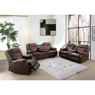 Alisi 3 Piece Faux Leather Reclining Living Room Set by Ebern Designs