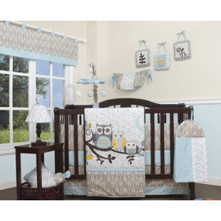 owl crib bedding set boy
