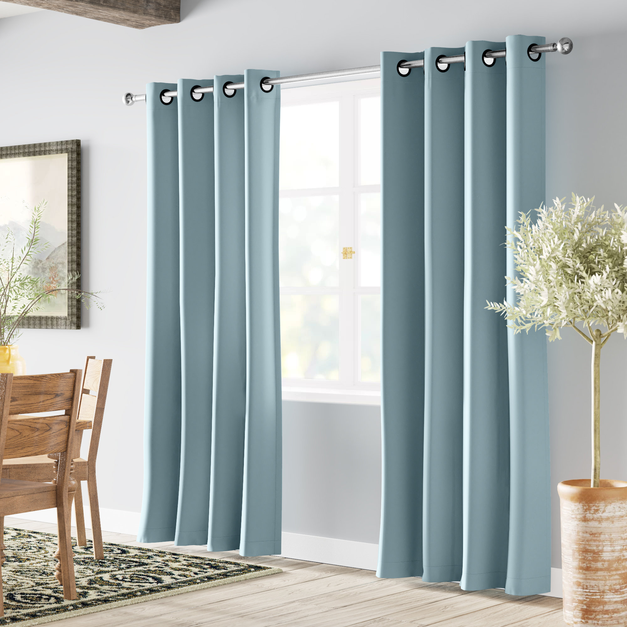 Solid Blackout Thermal Grommet 2 Curtains Drapes Reviews