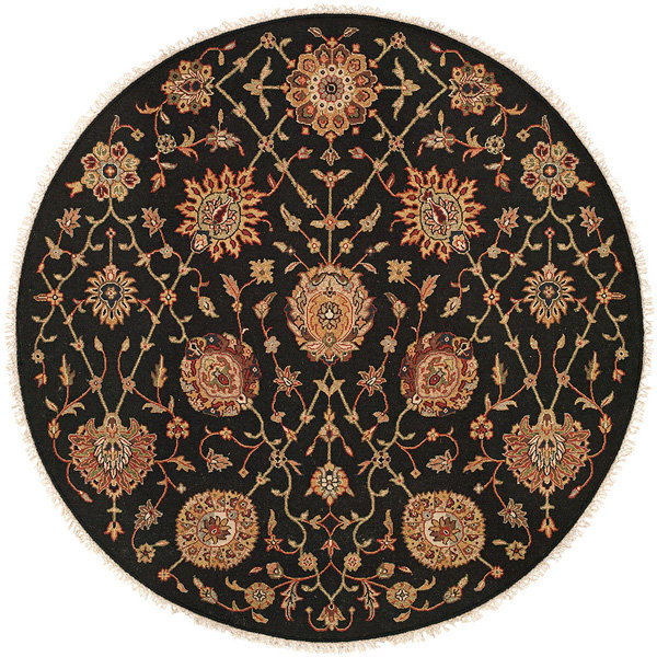 San Lorenzo Hand-Woven Black/Brown Area Rug by Wildon Home