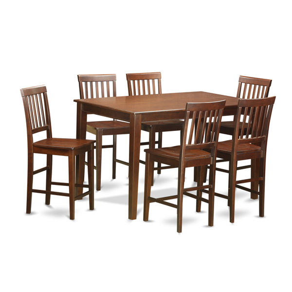 Bargain 7 Piece Counter Height Dining Set By Wooden Importers Discount