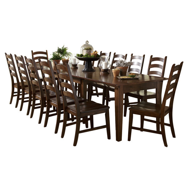 Birchley 13 Piece Extendable Solid Wood Dining Set By World Menagerie Find