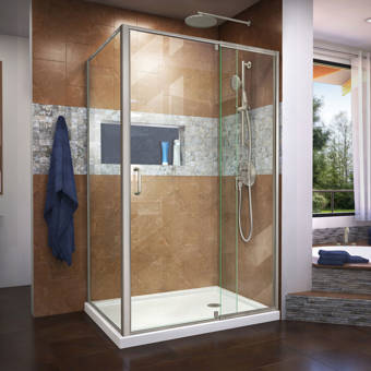 Aston Bromley 30 X 72 Rectangle Hinged Shower Enclosure Wayfair