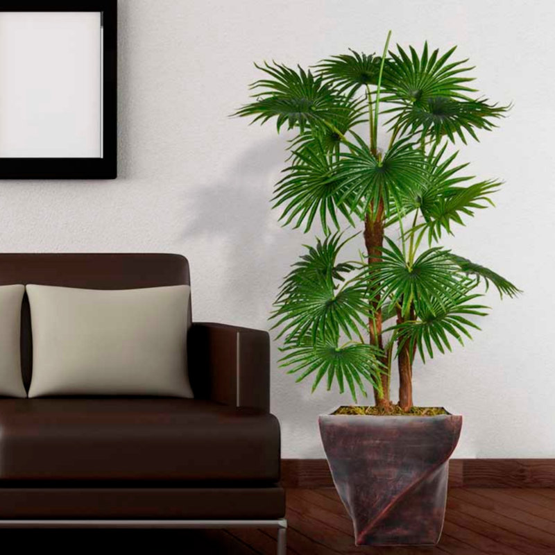17 Stories Artificial Indoor Outdoor Decor Floor Palm Tree In