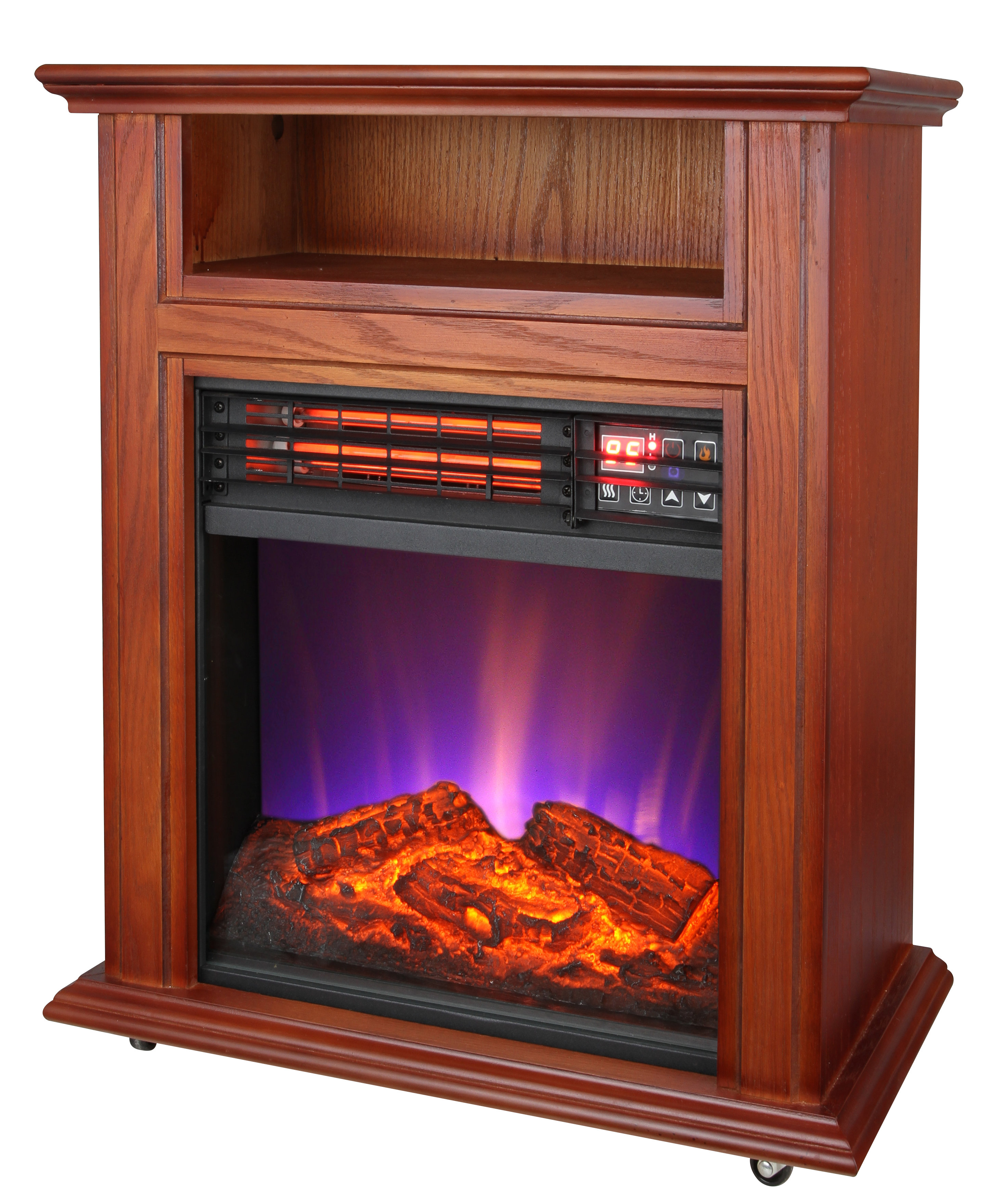 Red Barrel Studio Pelfrey Mobile Quartz Electric Fireplace