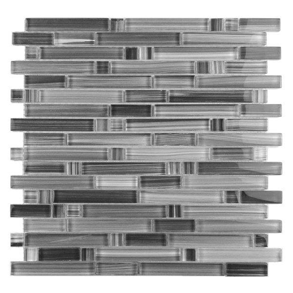 Handicraft II Random Sized Glass Mosaic Tile in Glossy Calligraphy by Abolos