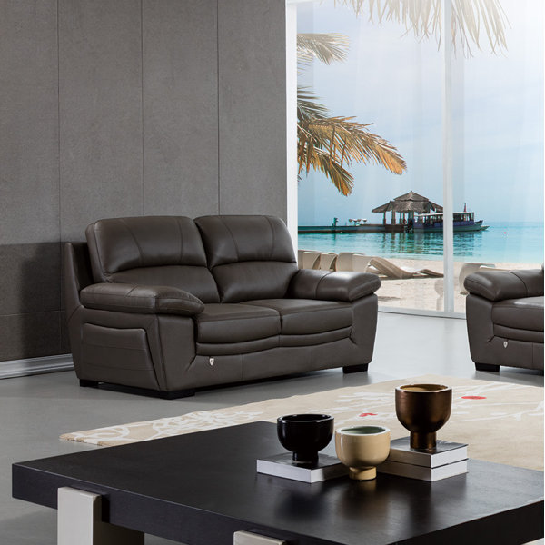 Uecker Leather Loveseat By Latitude Run Uecker Leather Loveseat By Latitude Run