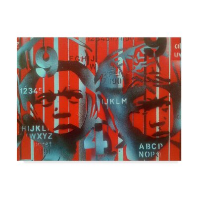 'Boxer V Alphabet' Graphic Art Print on Wrapped Canvas Trademark Fine Art Size: 24