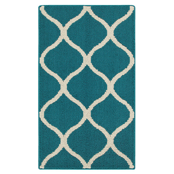 Hershman Teal Indoor Area Rug by Charlton Home
