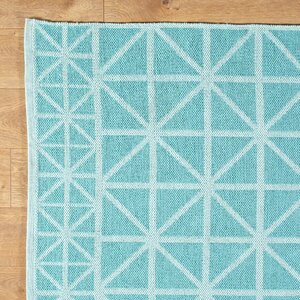 Tri Your Best Aqua Reversible Rug