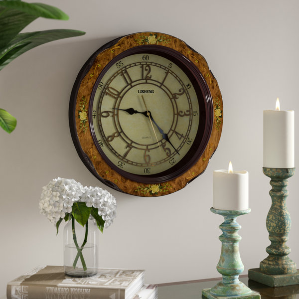 Billingham Round Decorative Polyresin Hand Painted Wall Clock by Astoria Grand| @ $89.99