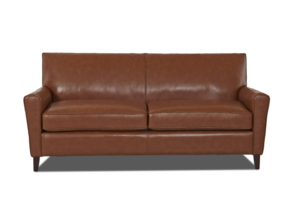 Wayfair Custom Upholstery™ Grayson Leather Sofa & Reviews Wayfair