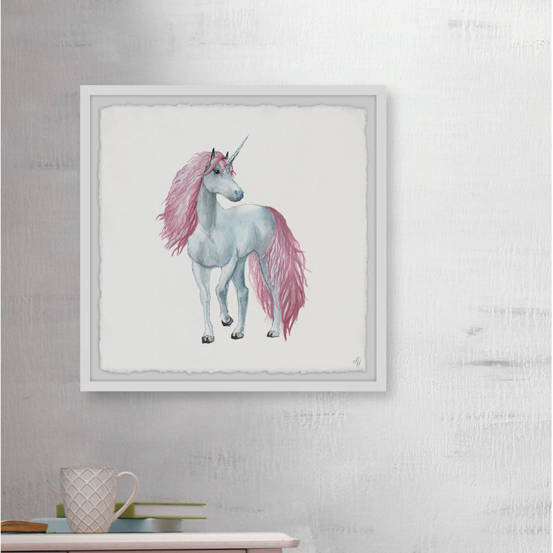 Harriet Bee Page Dale Pink Haired Unicorn Framed Art Wayfair