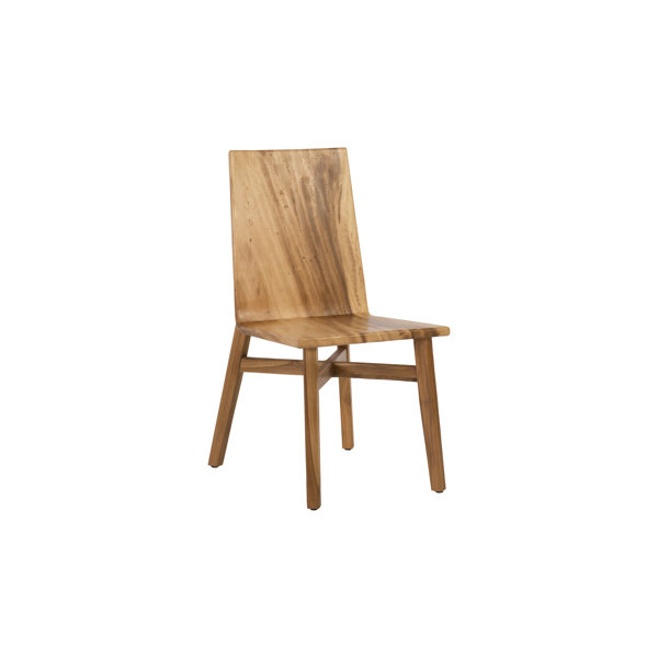 Solid Wood Solid Back Side Chair in Brown by Phillips Collection Phillips Collection
