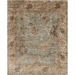 Libby Hand-Knotted Blue/Brown Area Rug