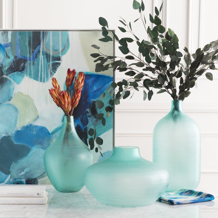 Rosecliff Heights Amphora Glass Floor Vase Wayfair Ca