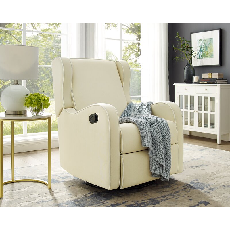 rowe upholstered manual reclining glider recliner