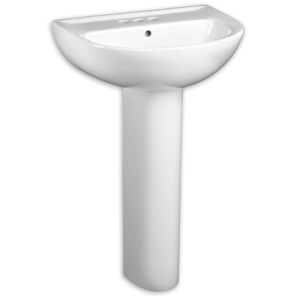 Edgemere Vitreous China 24 Pedestal Bathroom Sink with Overflow by American Standard