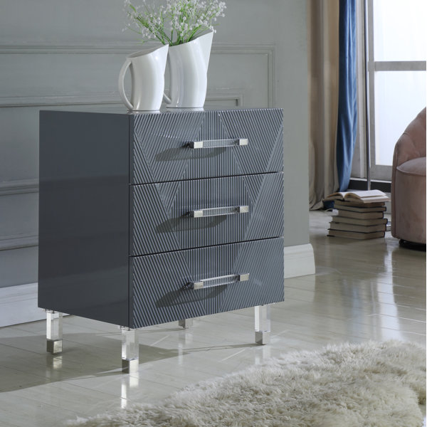Ekstrom 3 Drawer Nightstand By Everly Quinn #1