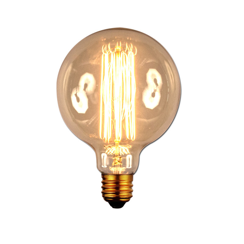 AWA95 40W Amber E26 Incandescent Vintage Filament Light Bulb
