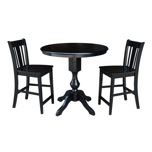 Reichel Round Top Counter Height 3 Piece Pub Table Set By