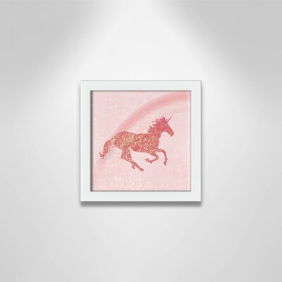 Glitter Unicorn 1 Casa Fine Arts Format: White Box Framed, Size: 9